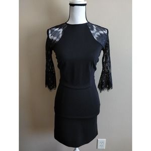 3/$20 BB Dakota Black Lace Open Back Women’s Bodycon Cocktail Dress Size XS